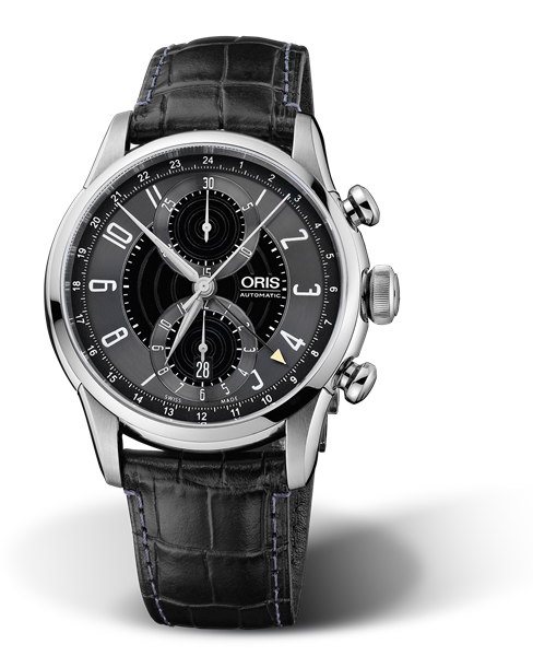 RAID 2012 Chronograph Limited Edition, 43.50mm, Black, Leather Strap, Stainless steel crown and pushers, Multi-piece stainless steel case
