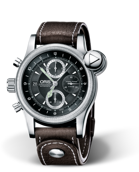 Flight Timer R4118 Limited Edition, 44mm, Black, Leather Strap, Stainless steel crown, vertical crown and pushers, Multi-piece stainless steel case
