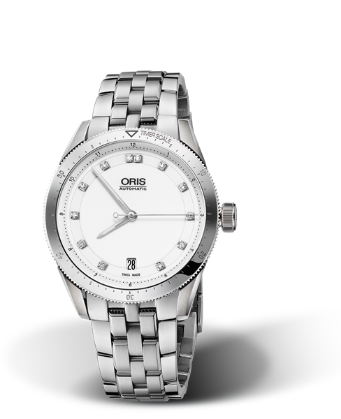 Artix GT Date, Diamonds, 37mm, White, Stainless steel Strap, Stainless steel screw-in security crown, Multi-piece stainless steel case, minutes scale top ring
