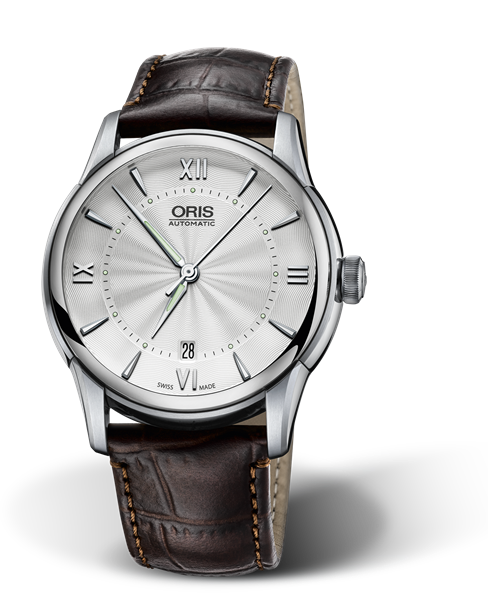 Artelier Date, 40.50mm, Grey, Leather Strap, Stainless steel crown, Multi-piece stainless steel case