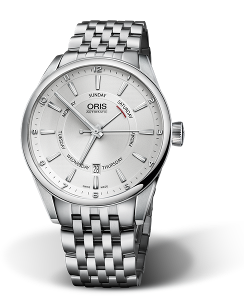 Artix Pointer Day, Date, 42mm, Grey, Stainless steel Strap, Stainless steel crown, Multi-piece stainless steel case