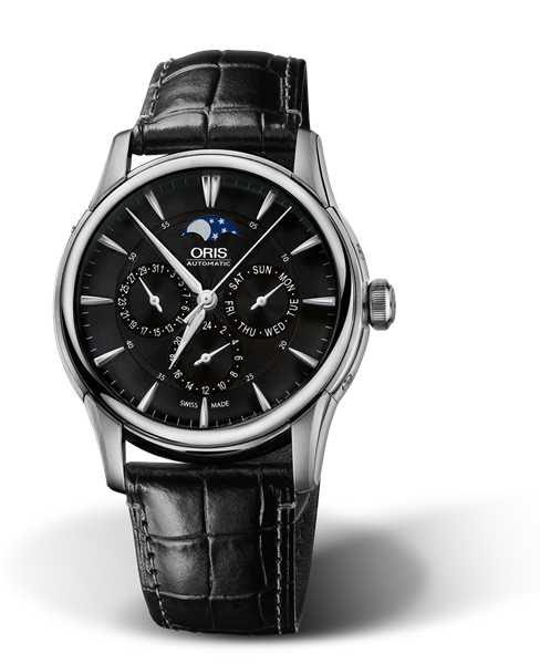 Artelier Complication, 40.50 mm, Black, Leather Strap, Stainless steel crown, Multi-piece stainless steel case