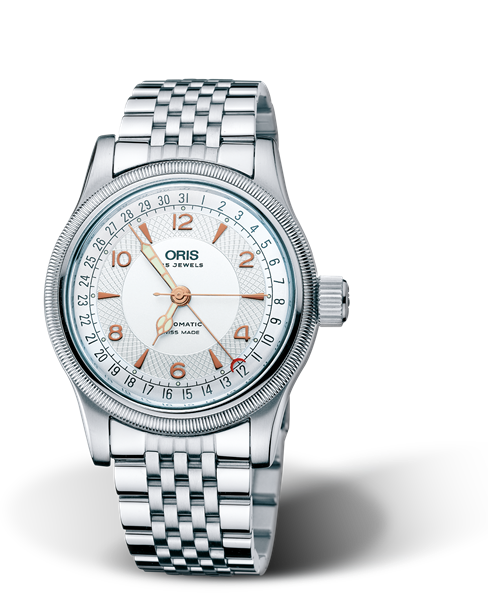 Big Crown Original Pointer Date, 40mm, Grey, Stainless steel Strap, Stainless steel crown, Multi-piece stainless steel case