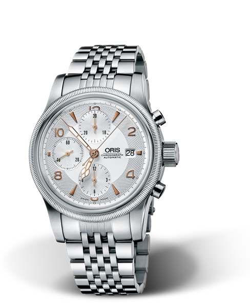 Big Crown Chronograph, 42mm, Grey, Stainless steel Strap, Stainless steel crown and pushers, Multi-piece stainless steel case