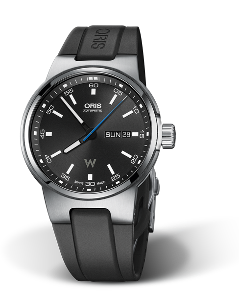 Williams Day Date, 42mm, Black, Rubber Strap, Stainless steel crown, Multi-piece stainless steel case