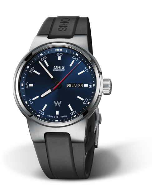 Williams Day Date, 42mm, Blue, Rubber Strap, Stainless steel crown, Multi-piece stainless steel case