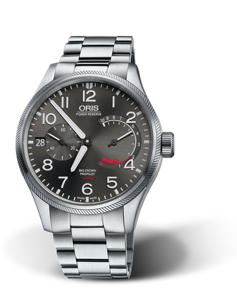 Big Crown ProPilot Calibre 111, 44mm, Grey, Stainless steel Strap, Stainless steel screw-in security crown, Multi-piece stainless steel case