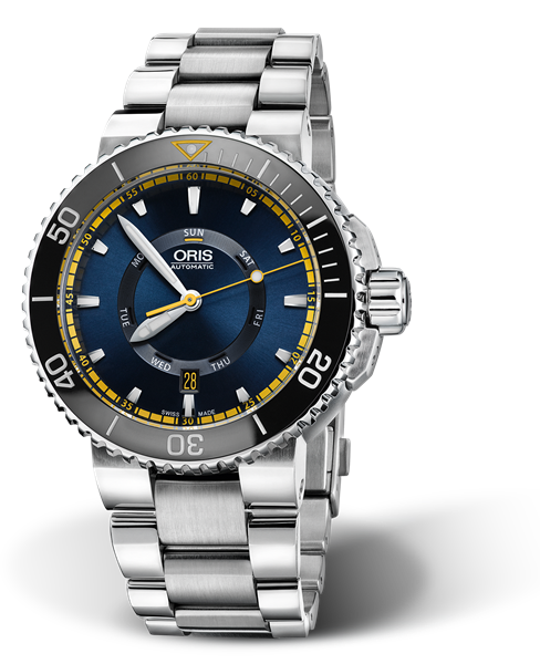 Great Barrier Reef Limited Edition II, 46.00 mm, Blue, Stainless steel Strap, Stainless steel screw-in security crown, Multi-piece stainless steel case, ceramic minutes scale top ring