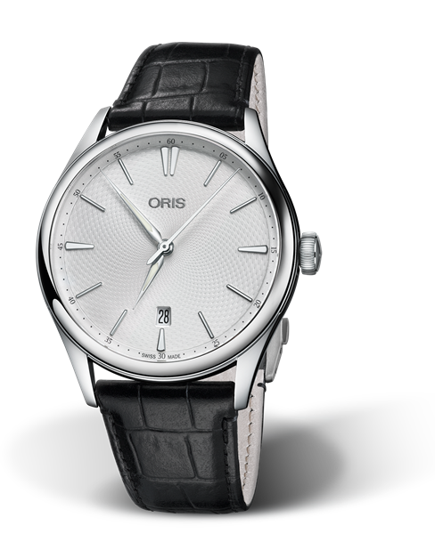Artelier Date, 40mm, Grey, Leather Strap, Stainless steel crown, Multi-piece stainless steel case