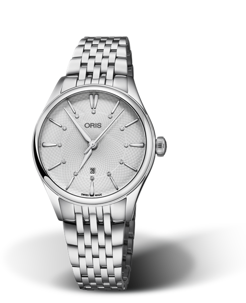 Artelier Date Diamonds, 33mm, Grey, Stainless steel Strap, Stainless steel crown, Multi-piece stainless steel case