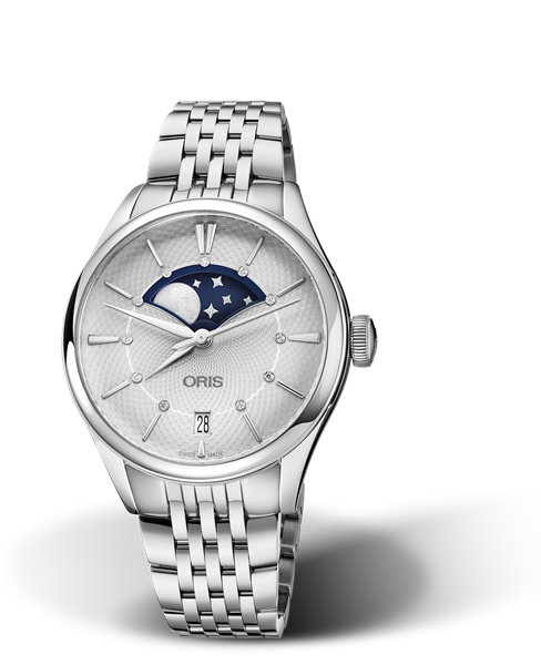Artelier Grande Lune, Date, 36mm, Grey, Stainless steel Strap, Stainless steel crown, Multi-piece stainless steel case