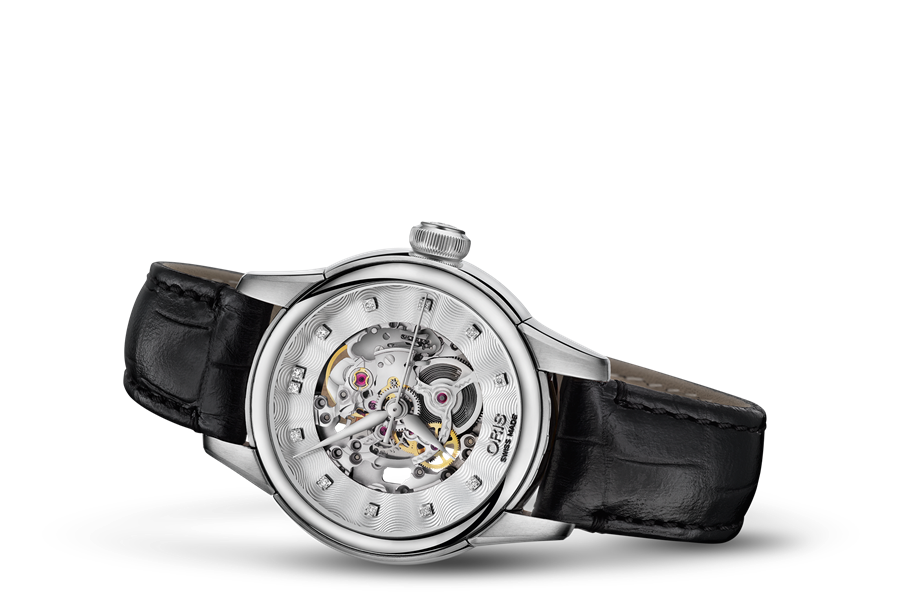 Artelier Skeleton Diamonds, Grey, Leather Strap