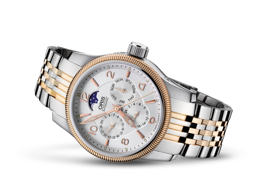 Big Crown Complication, Grey, Stainless steel Strap