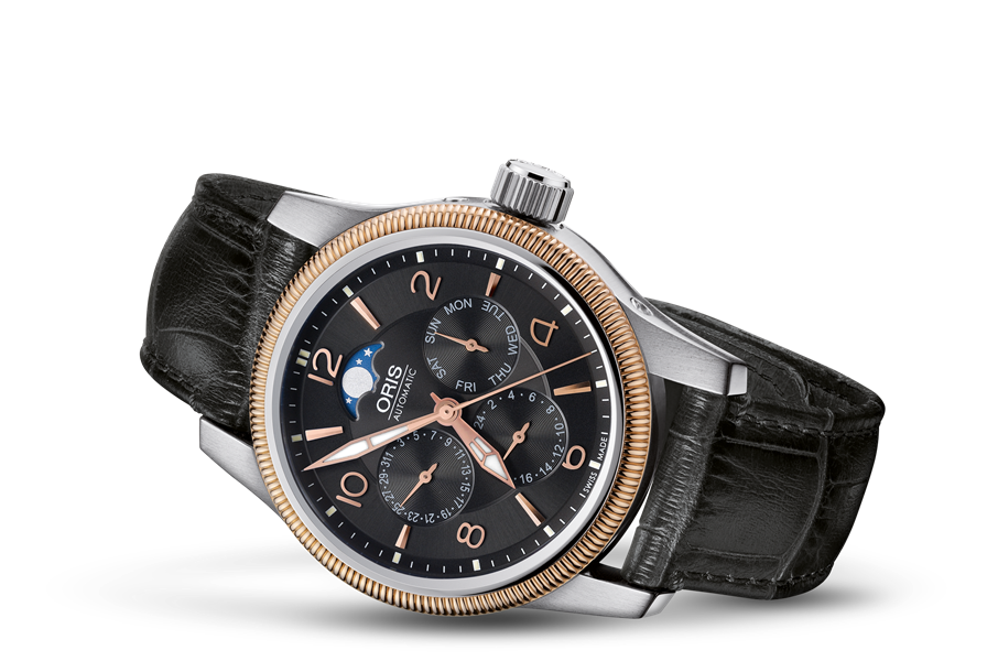 Big Crown Complication, Black, Leather Strap