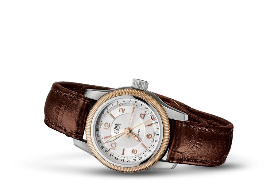 Big Crown Pointer Date, Grey, Leather Strap