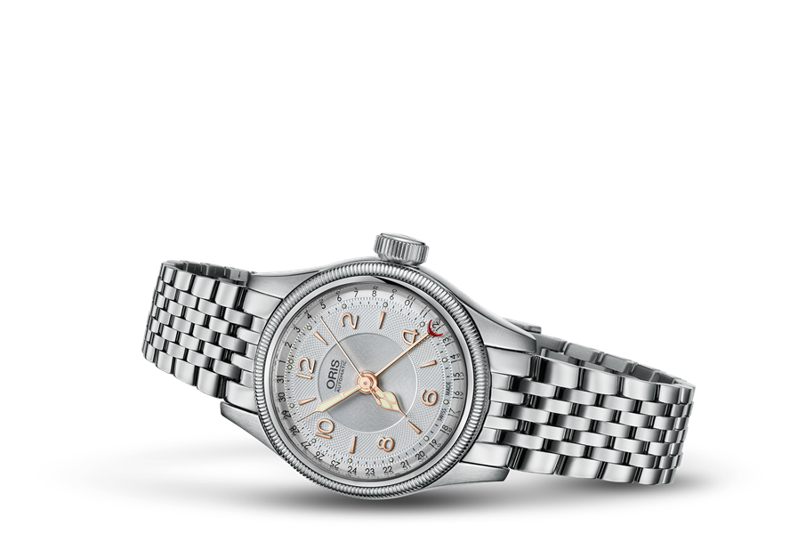 Big Crown Original Pointer Date, Grey, Stainless steel Strap