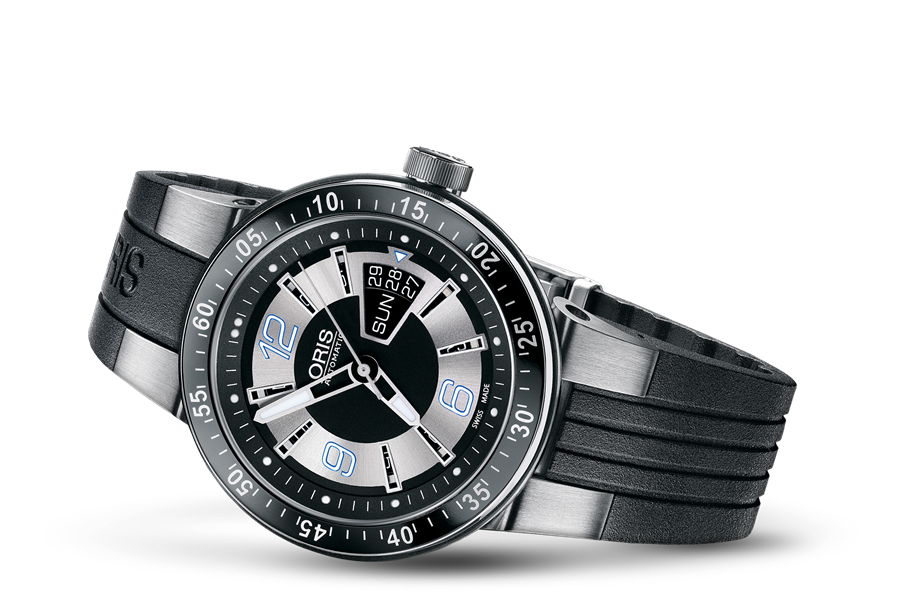 WilliamsF1 Team Day Date 2008, Black, Rubber Strap