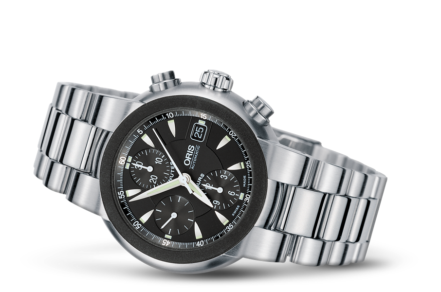 TT1 Chronograph 2000, Black, Stainless steel Strap