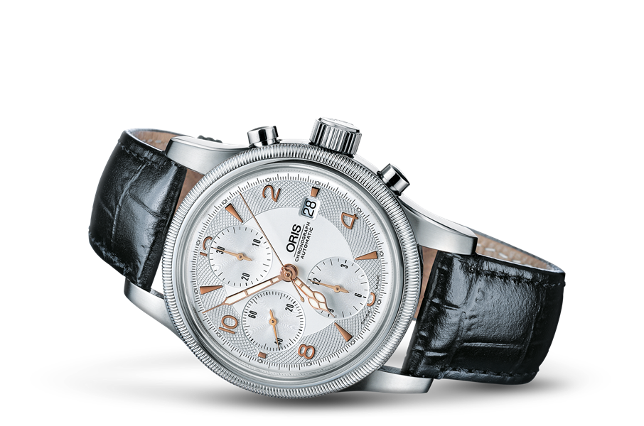 Big Crown Chronograph, Grey, Leather Strap