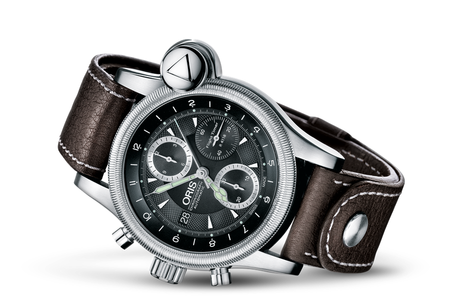 Flight Timer R4118 Limited Edition, Black, Leather Strap