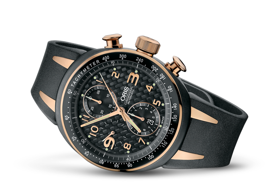 TT3 Chronograph, Black, Rubber Strap