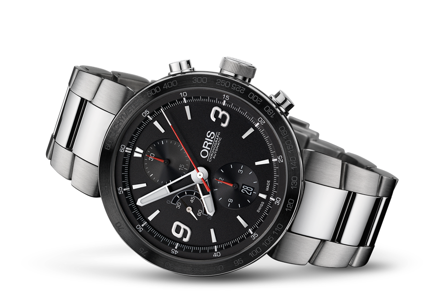 TT1 Chronograph, Black, Stainless steel Strap