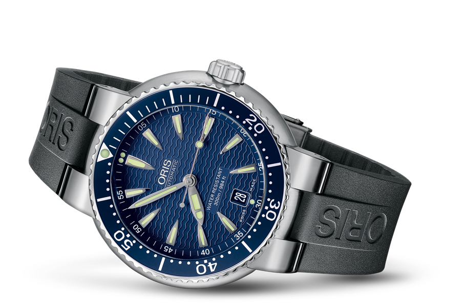 Divers Date, Blue, Rubber Strap