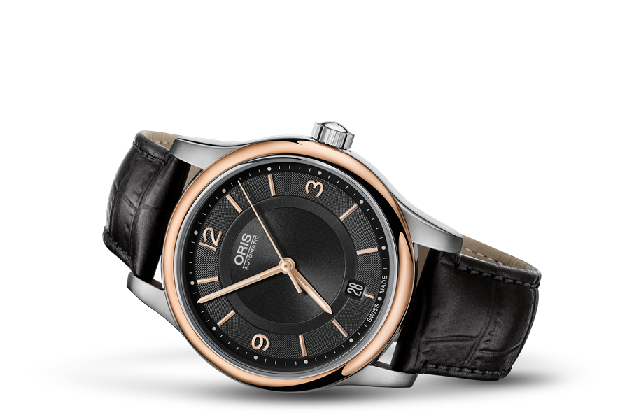 Classic Date, Black, Leather Strap