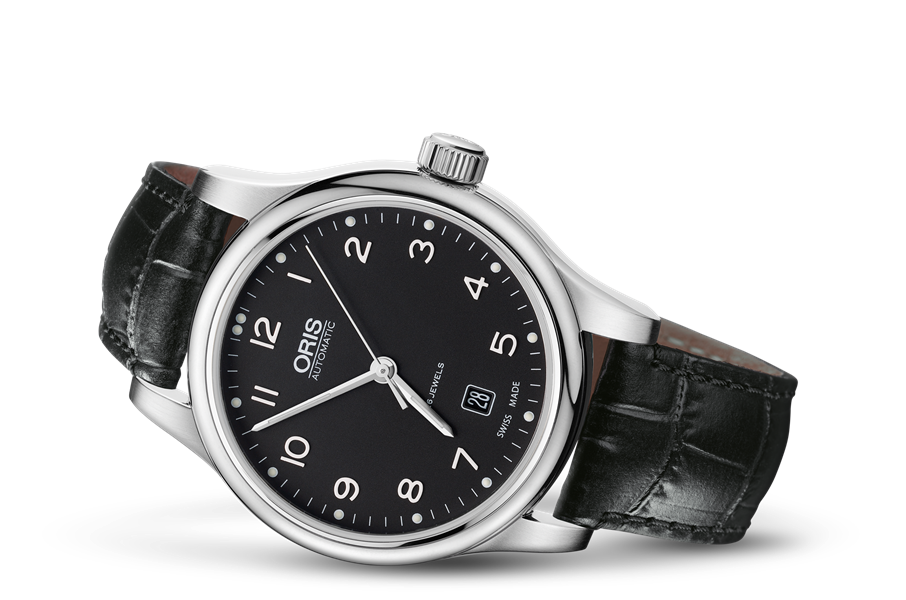 Classic Date, Black, Leather Strap