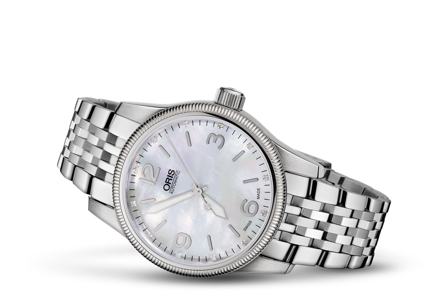 Big Crown Diamonds, White, Stainless steel Strap