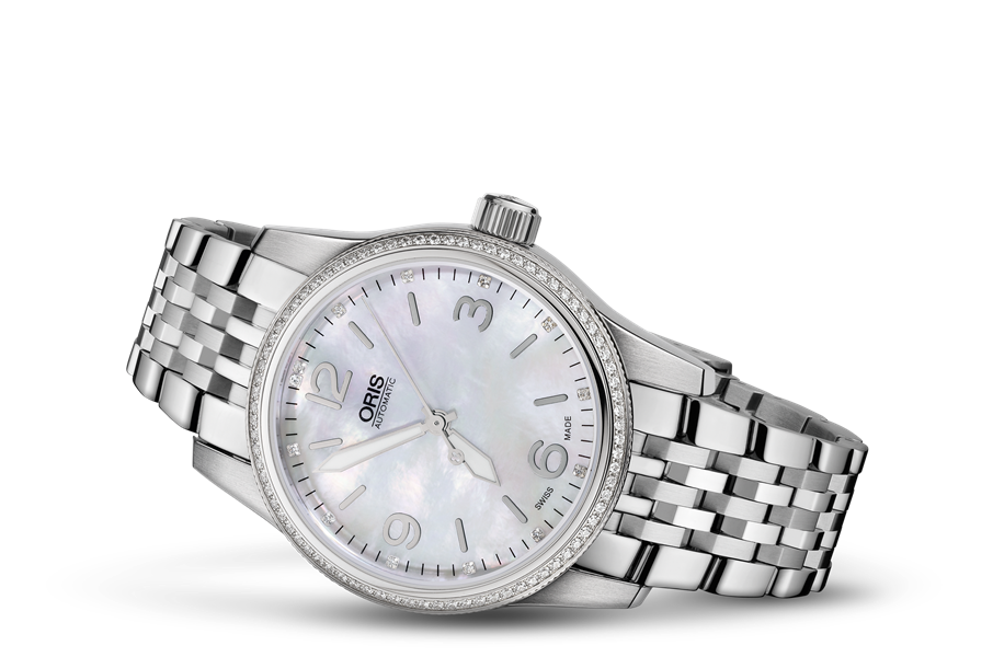 Big Crown Diamonds, White, Stainless steel Strap