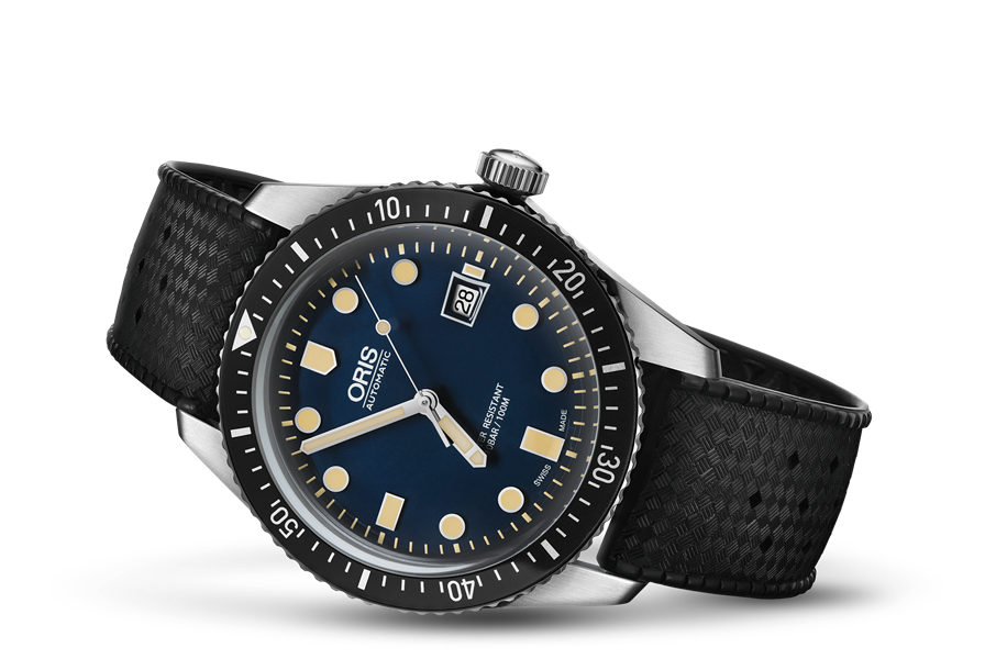 Divers Sixty-Five, Blue, Rubber Strap