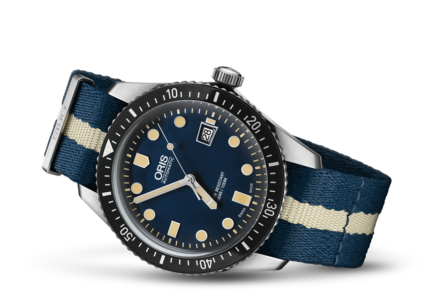 Divers Sixty-Five, Blue, Textile Strap