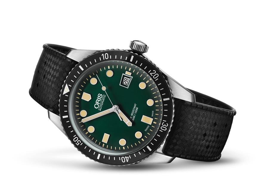 Divers Sixty-Five, Green, Rubber Strap