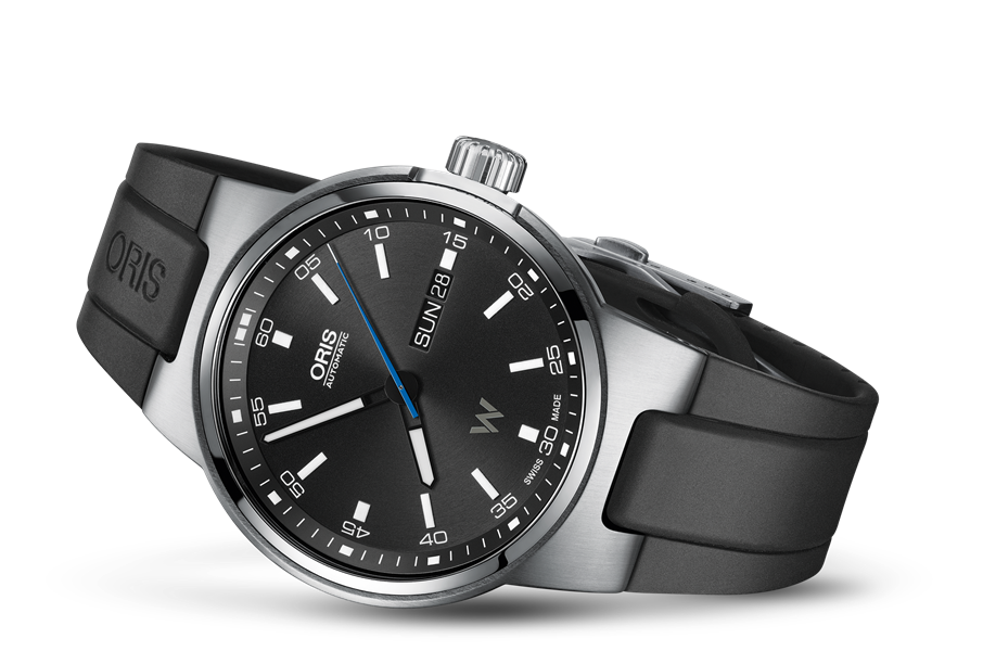 Williams Day Date, Black, Rubber Strap