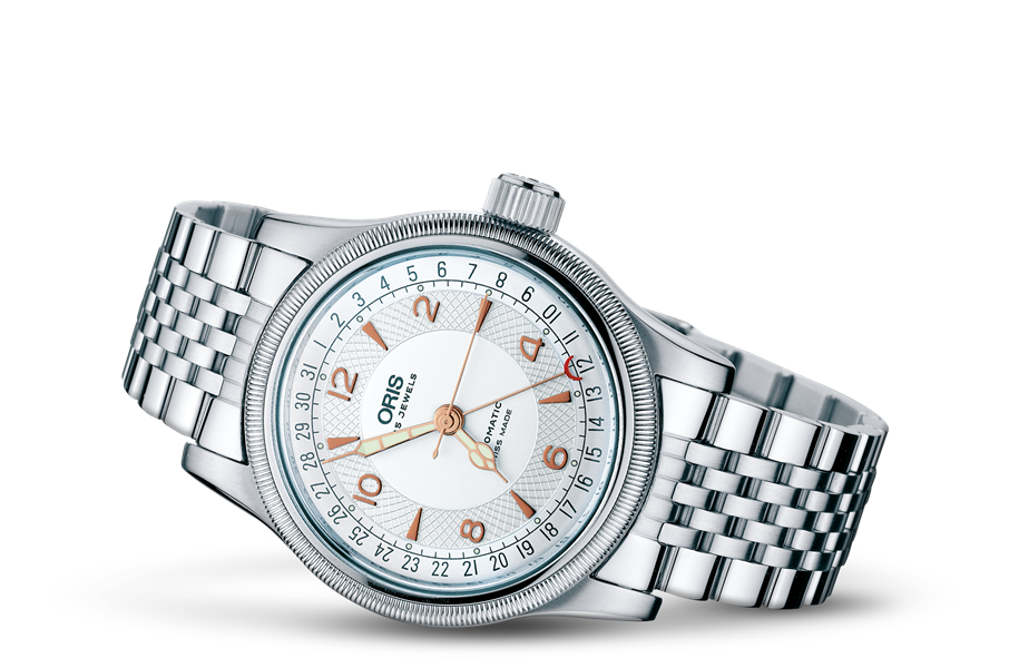 Big Crown Original Pointer Date, Grey, Stainless steel Strap