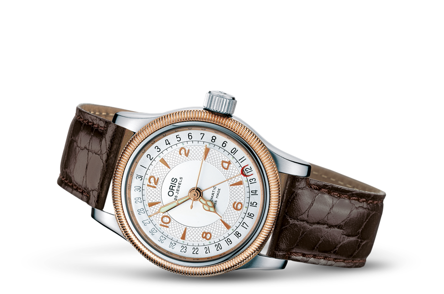 Big Crown Original Pointer Date, Grey, Leather Strap