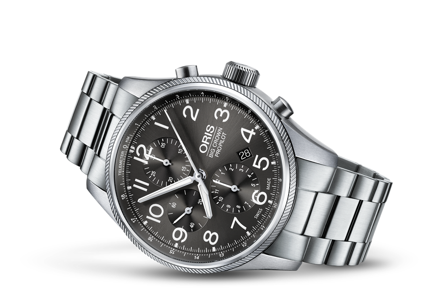 Big Crown ProPilot Chronograph, Grey, Stainless steel Strap