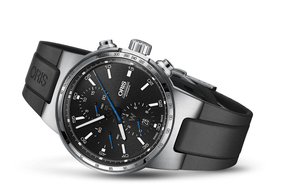 Williams Chronograph, Black, Rubber Strap
