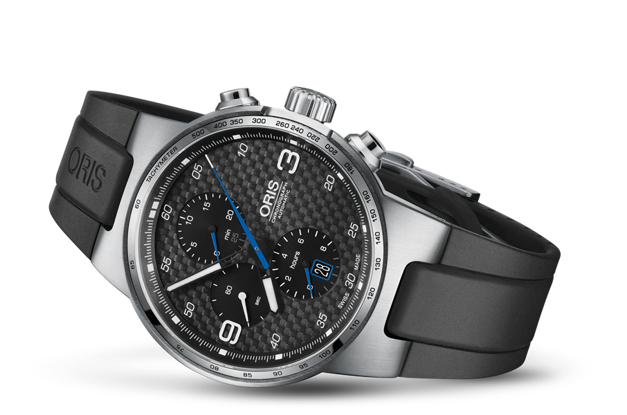 Williams Chronograph, Black, Rubber Strap