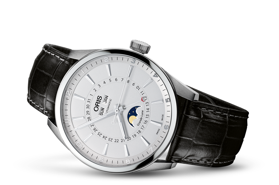 Artix Complication, Grey, Leather Strap