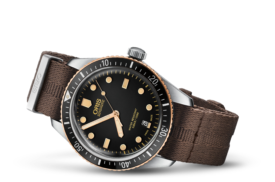 Divers Sixty-Five, Black, Textile Strap