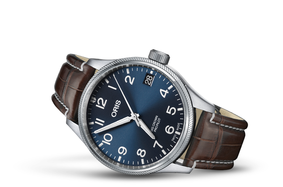 Big Crown ProPilot Big Date, Blue, Leather Strap