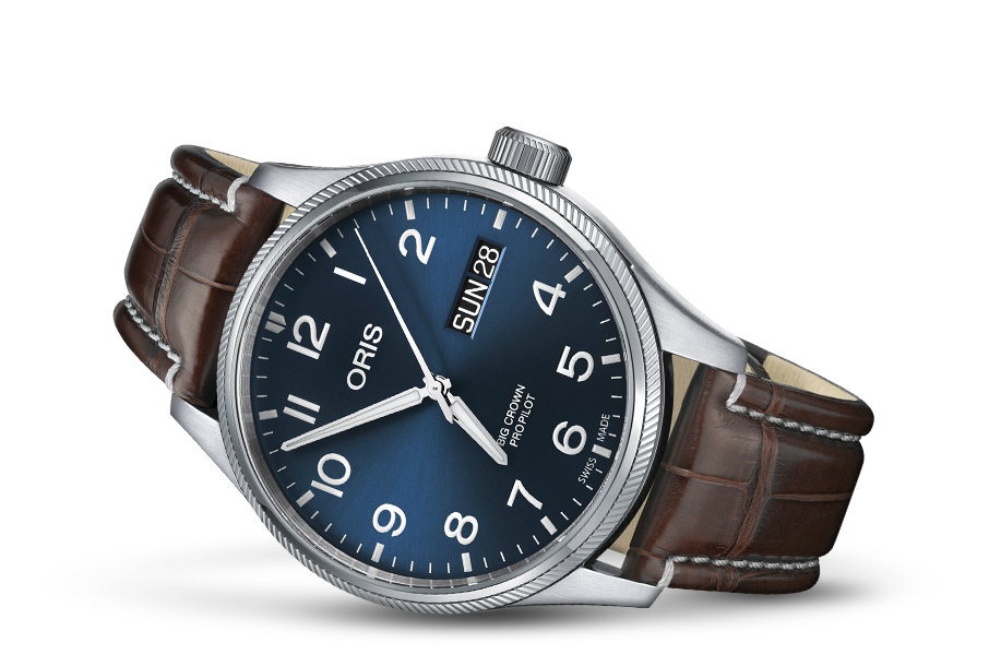 Big Crown ProPilot Big Day Date, Blue, Leather Strap