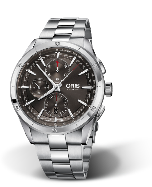 Artix GT Chronograph, 44mm, Grey, Stainless steel Strap, Stainless steel screw-in security crown and pushers, Multi-piece stainless steel case