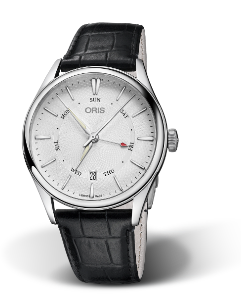 Artelier Pointer Day Date, 40mm, Grey, Leather Strap, Stainless steel crown, Multi-piece stainless steel case