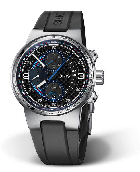 Martini Racing Limited Edition, 44mm, Black, Rubber Strap, Stainless steel crown and pushers, Multi-piece stainless steel case, tachymeter scale top ring