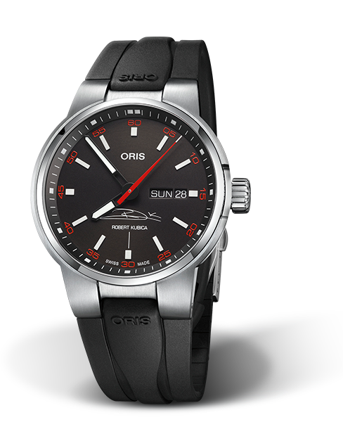 Robert Kubica Limited Edition, 42mm, Black, Rubber Strap, Stainless steel crown, Multi-piece stainless steel case