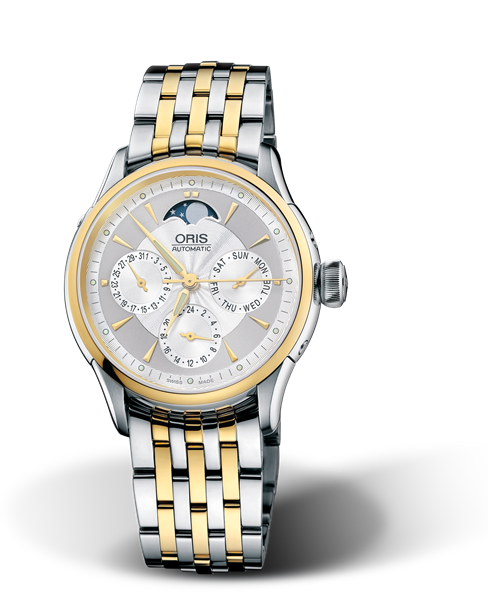 Artelier Complication 2007, 35mm, Grey, Stainless steel Strap, Stainless steel crown, Multi-piece stainless steel case, yellow gold PVD plated top ring