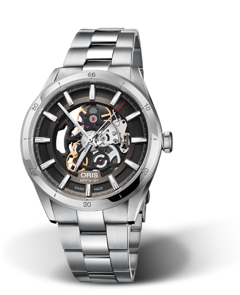 Artix GT Skeleton, 42mm, Grey, Stainless steel Strap, Stainless steel screw-in security crown, Multi-piece stainless steel case